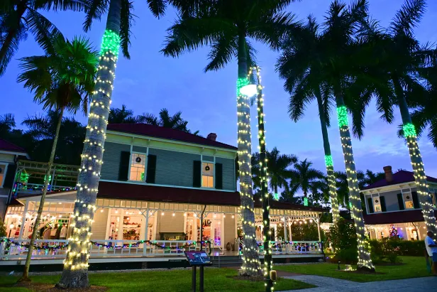 holiday nights lights on houses
