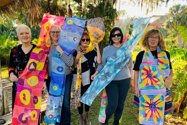 silk scarf painting class
