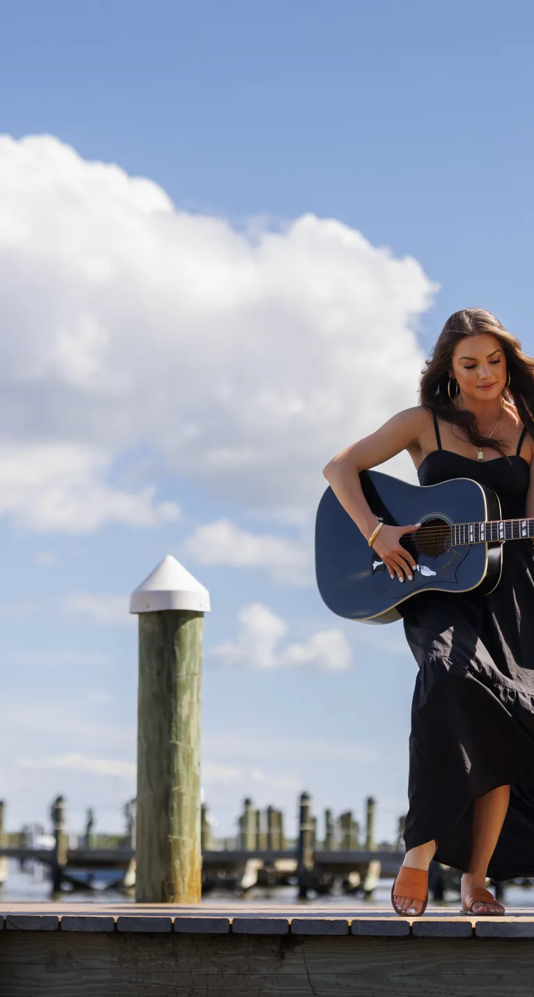 Lauren Mascitti on Jensen's Dock - Captiva