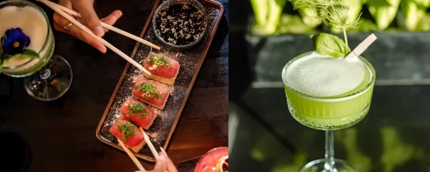 A dish and drink on display at award-winning The Bohemian restaurant in Bonita Springs